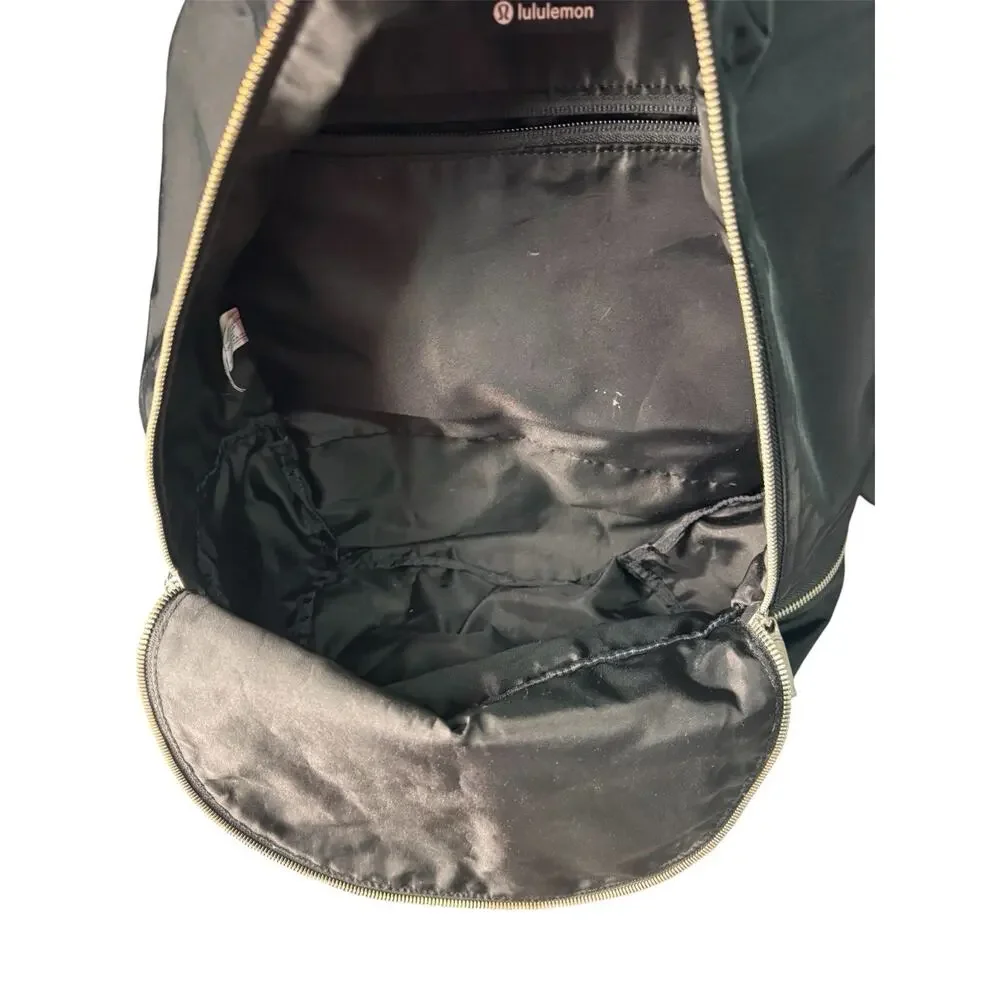 Lululemon City Adventurer Backpack 20L Black Silver Nylon Travel Gym Laptop Bag
